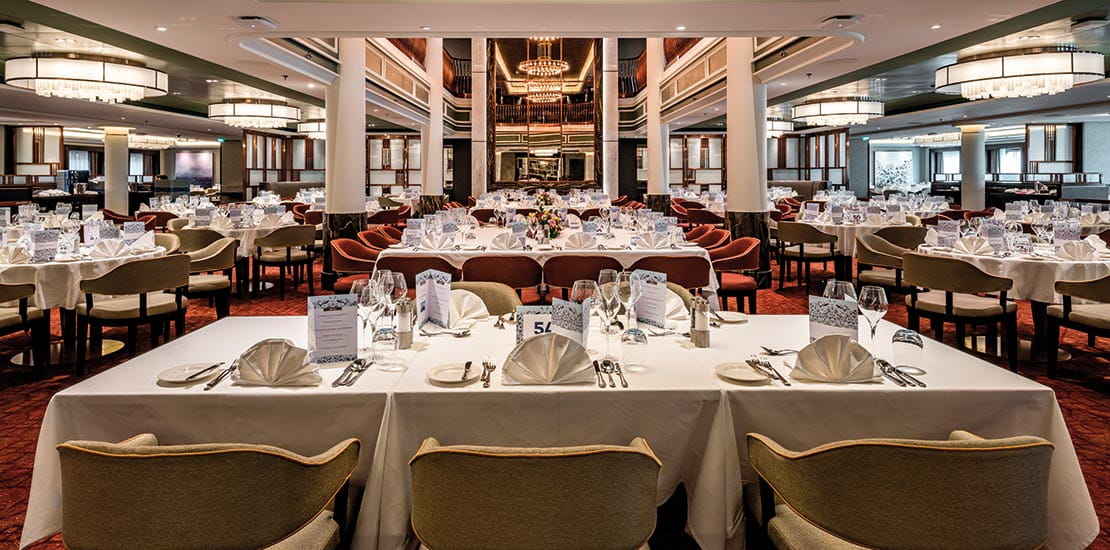 Dine at breakfast, lunch and dinner in The Grand Dining Room